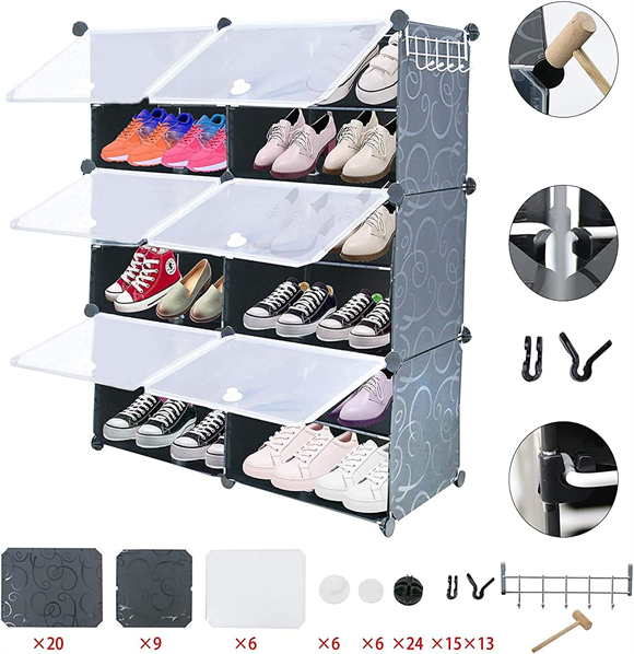 Shoe rack with cover